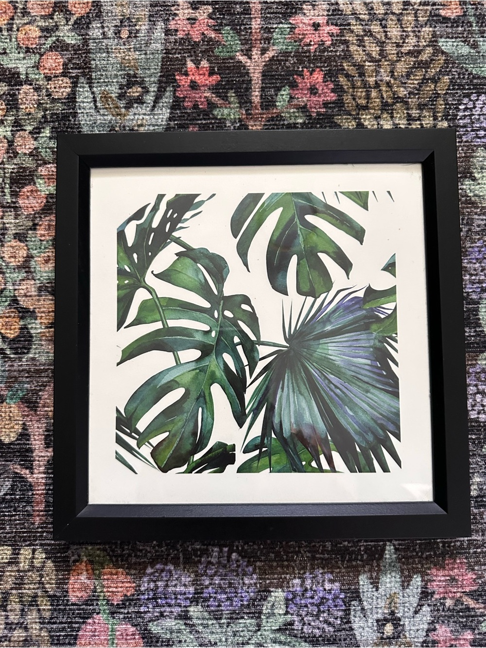 Society6 Tropical Monstera Palm Print in Green and Black